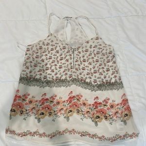 Floral Tunic Tank Top Womens